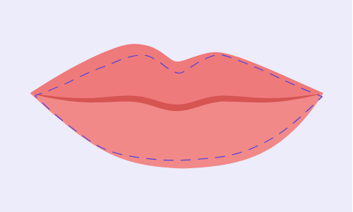 Asymmetrical lips shape