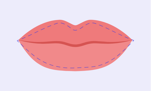 Full lips shape