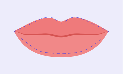 Bottom-heavy lips shape